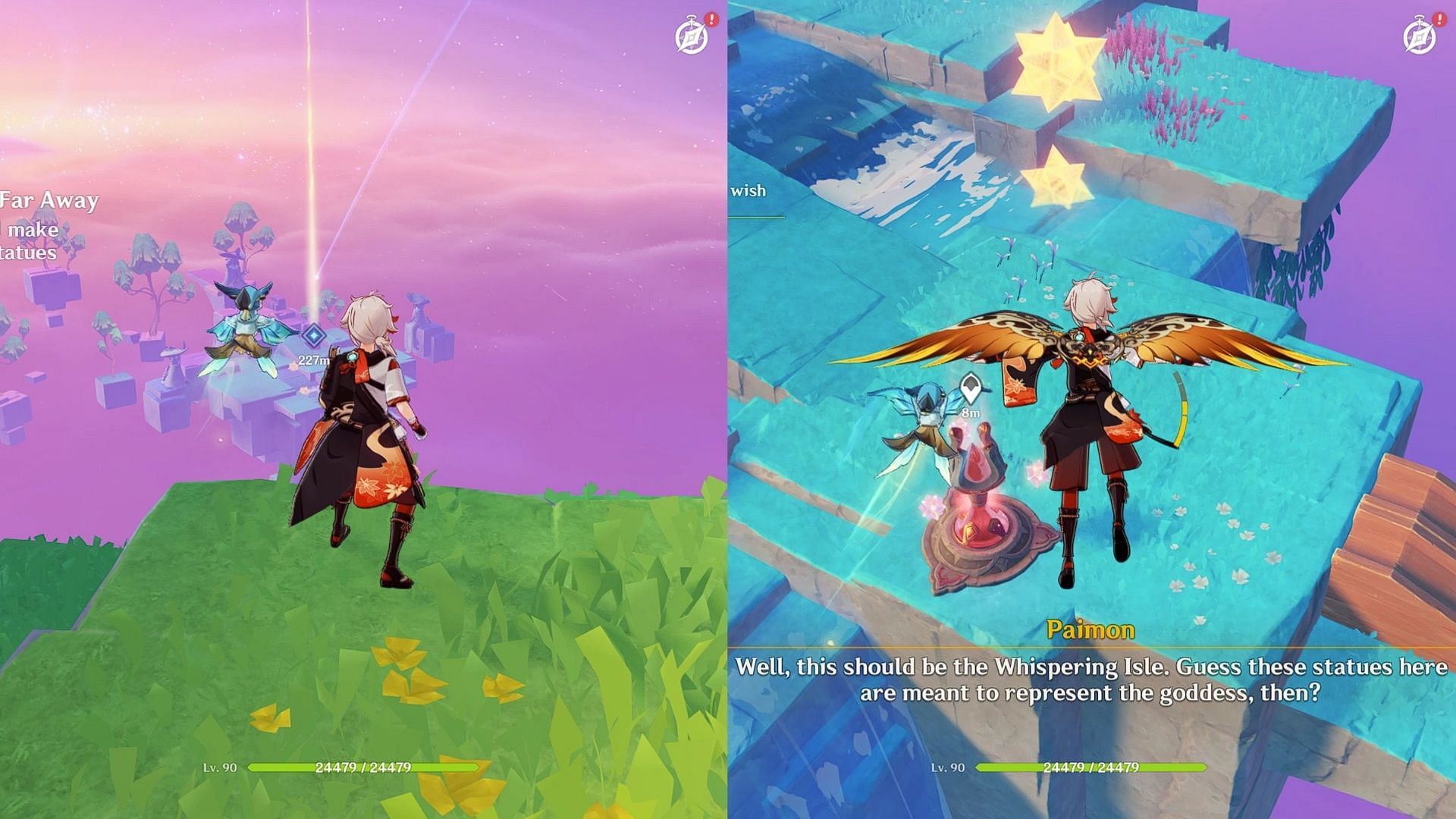 You can get to the "Whispering Isle" by gliding (Image via HoYoverse)